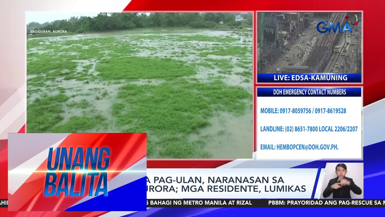 Magdamag na pag-ulan, naranasan sa Casiguran, Aurora; mga residente, lumikas | Unang Balita