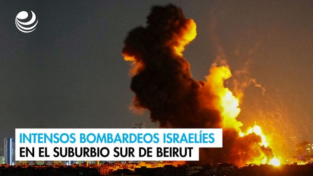 Intensos bombardeos israelíes en el suburbio sur de Beirut