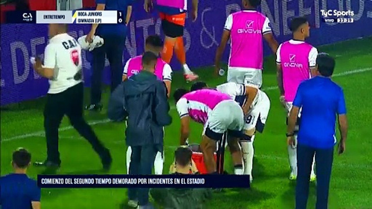 Riquelme se metió en la tribuna para separar a los hinchas de Boca que se enfrentaban con la Policía