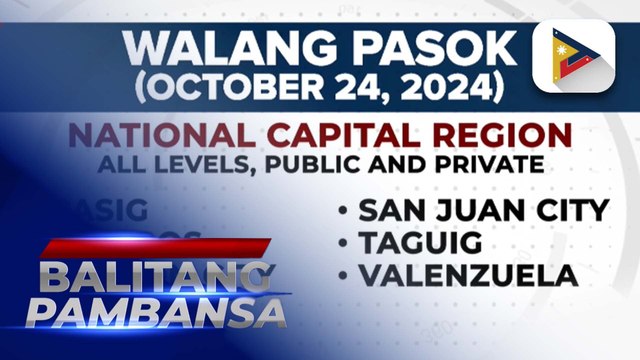 Pasok sa mga paaralan at ahensiya ng gobyerno, suspendido pa rin ngayong araw dahil sa bagyong #KristinePH