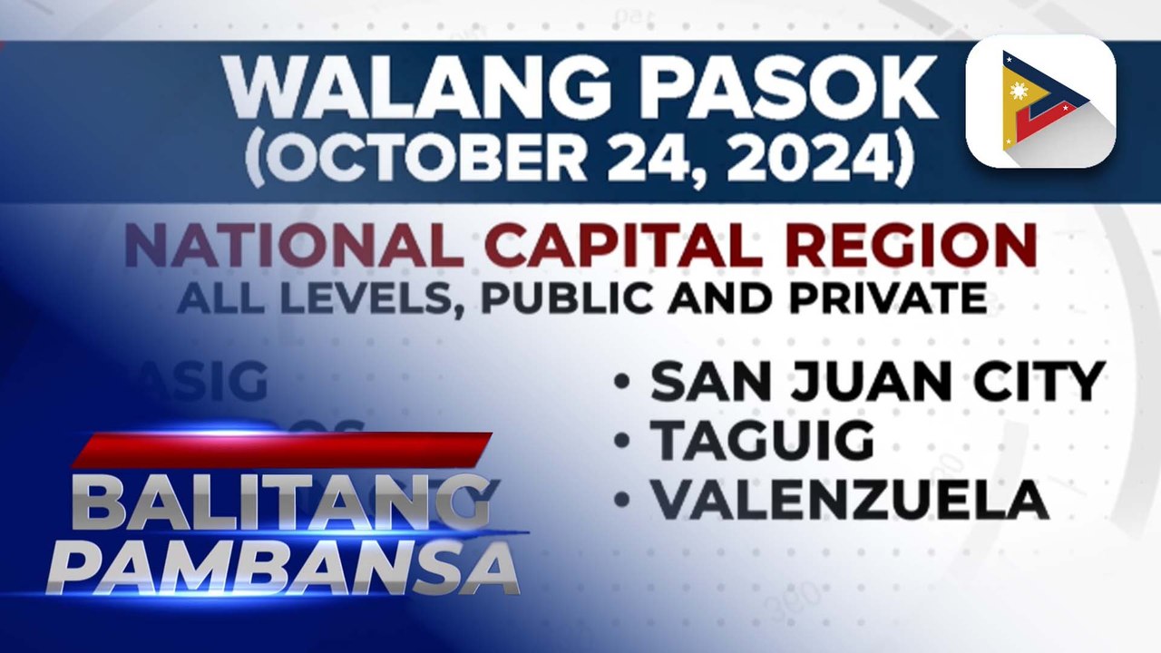Pasok sa mga paaralan at ahensiya ng gobyerno, suspendido pa rin ngayong araw dahil sa bagyong #KristinePH