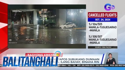 3 truck, tumirik matapos subukang dumaan sa bahang kalsada; ilang bahay, binaha rin | Balitanghali