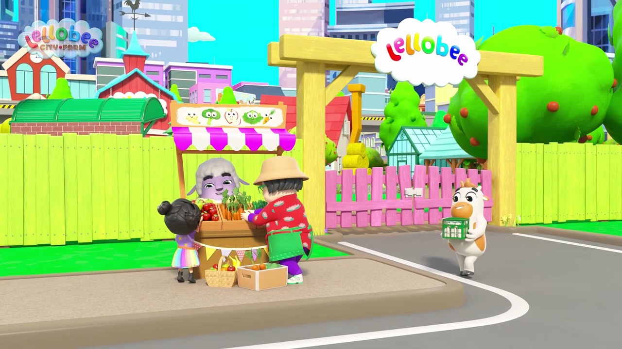 Hop On! The Red City Bus Adventure! Lellobee City Farm, Sing Along Songs for Kids