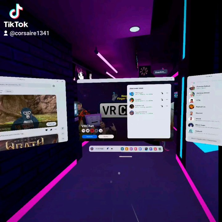 VR chat bar