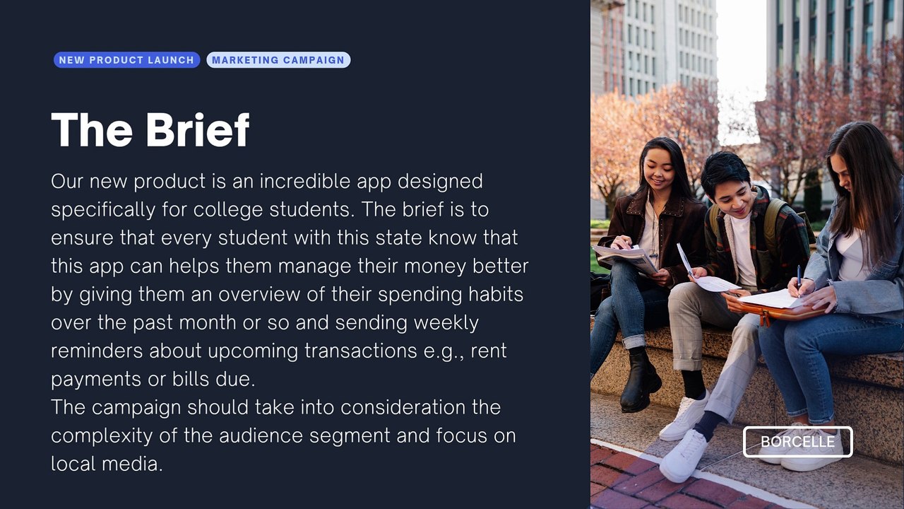 Age 18-24 Gender 52% female, 46% male, 1% non-binary, 1% not stated Marital status 94% unmarried Income $22,000 per annum and above Interests Local area activities, on-campus activities Priorities