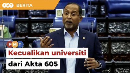 KPT kaji kecualikan universiti dari Akta 605, kata Zambry