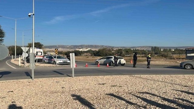 TUSAŞ'ın önünde güvenlik önlemi