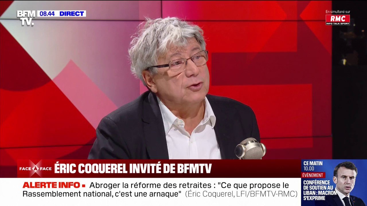 Éric Coquerel (LFI): "On n'est pas sectaires, s'il y a des bonnes choses qui viennent du côté de la droite, on les reprend"
