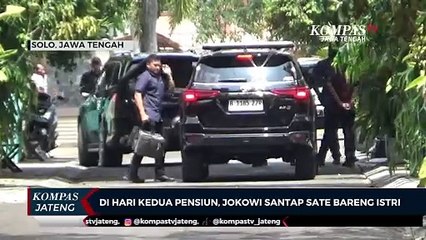 Di Hari Kedua Pensiun, Jokowi Santap Sate Bersama Istri