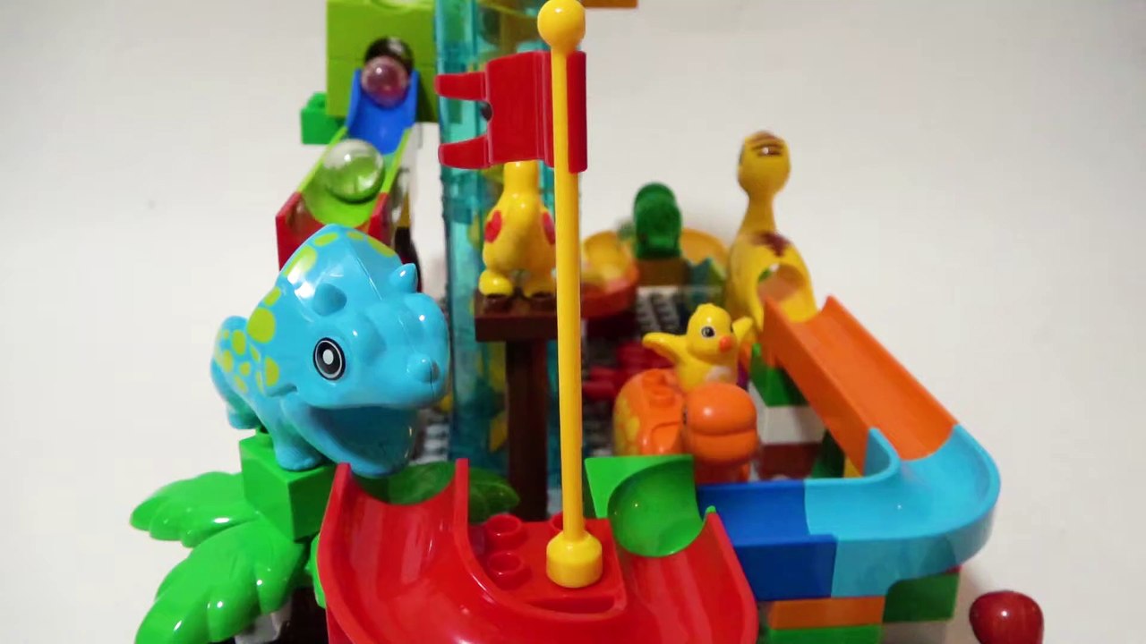 Marble Run ASMR ☆Building Blocks  Colorful Coasters 8min