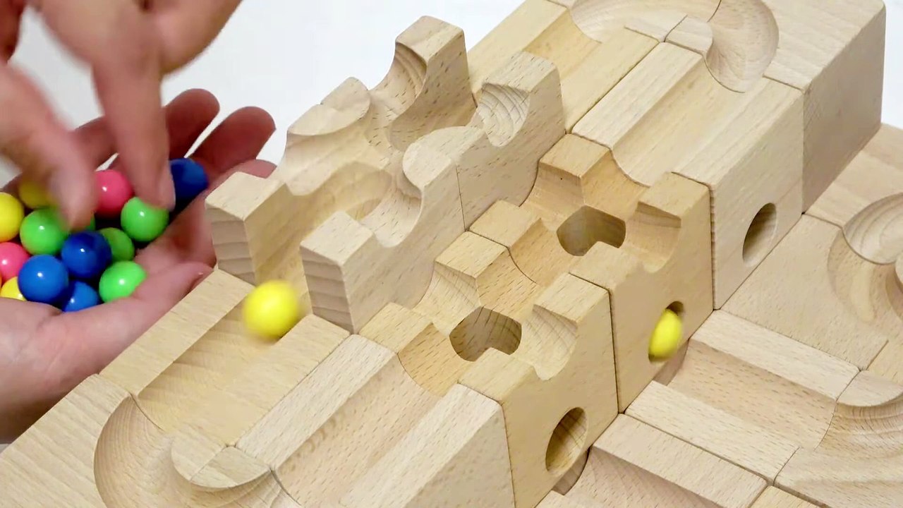 Marble Run ASMR ☆ Wooden Cuboro Original Course Healing Sounds 8min！