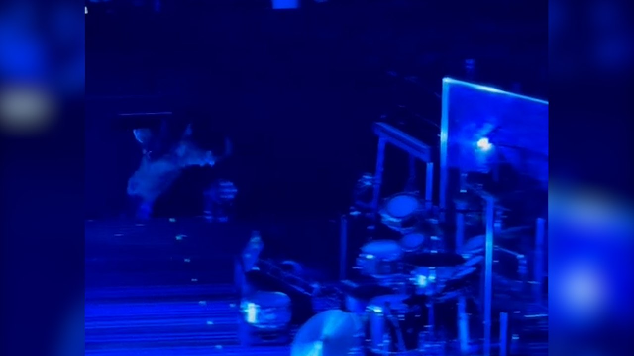 Billie Eilish falls down the stairs at Madision Square Garden concert
