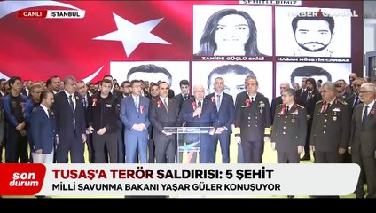 TUSAŞ standı önünde düzenlenen anma töreninde bakanlardan sert açıklama: Bu toprakların çocuklarını çakallara kaptırmayacağız
