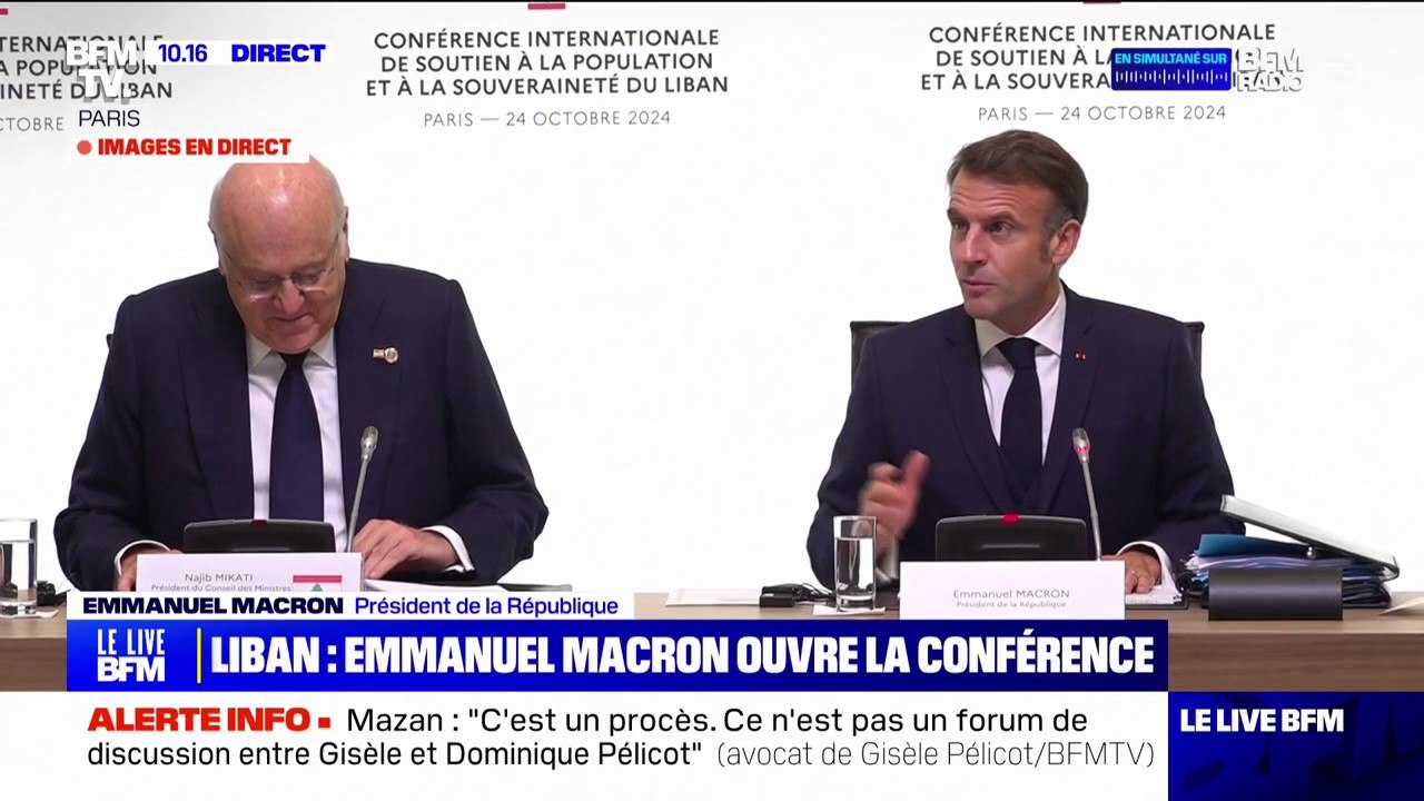 Emmanuel Macron, à la conférence internationale de soutien au Liban: "Nous serons là pour accompagner les Libanais dans la reconstruction d'un Liban libre, souverain"