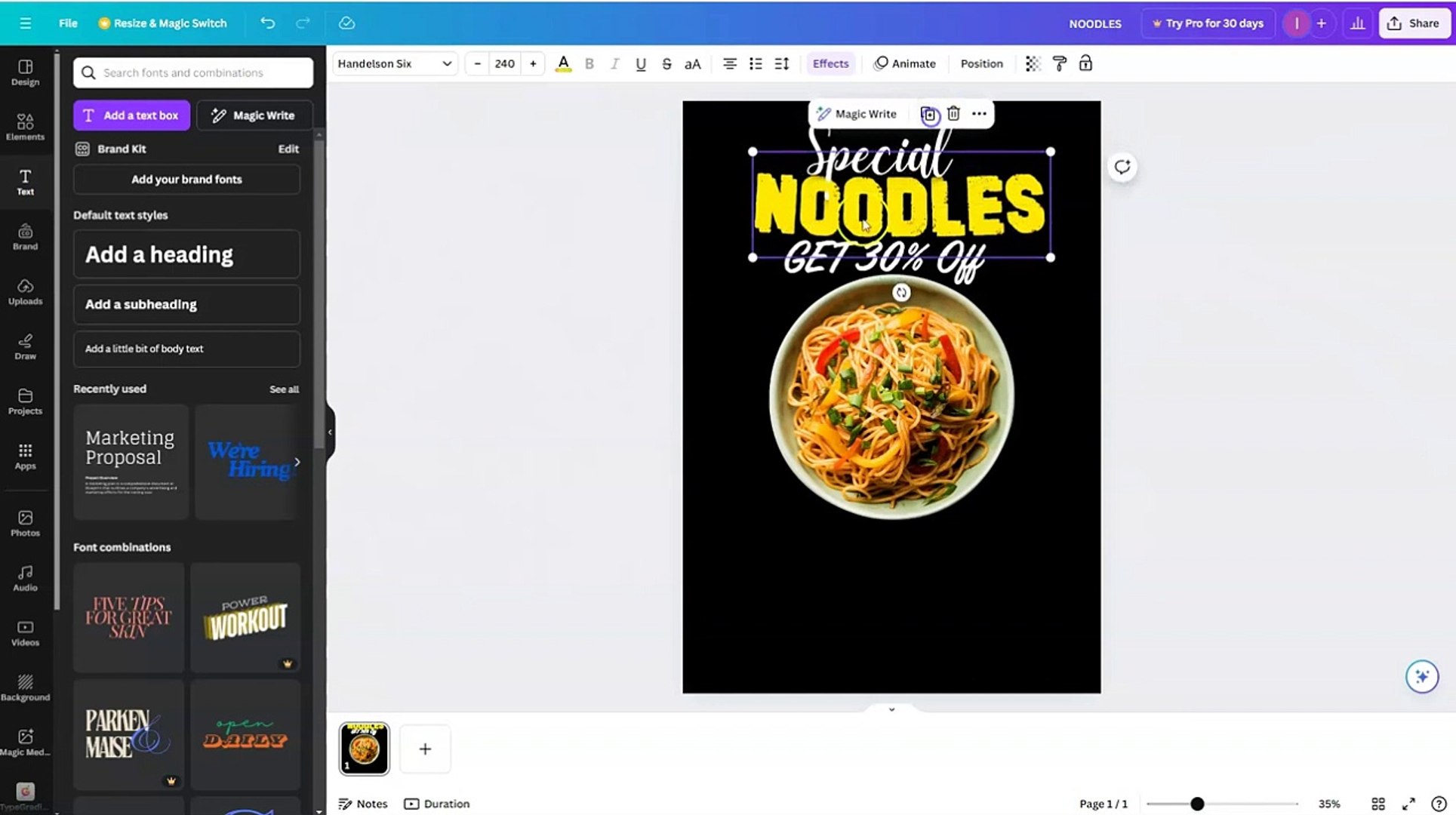 Amazing Poster Designing In Canva l easy canva l Canva tutorial l Food Poster