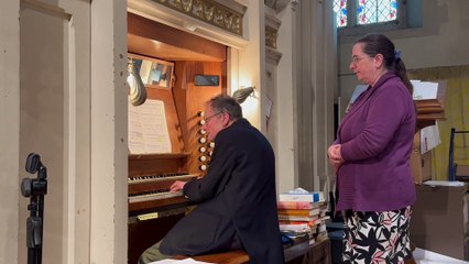 Richard Stephens, organist, playing at the end of the Civic Service, video by Alan Quick IMG_5848