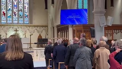 Amazing Grace being sung at the Civic Service, video by Alan Quick IMG_5802