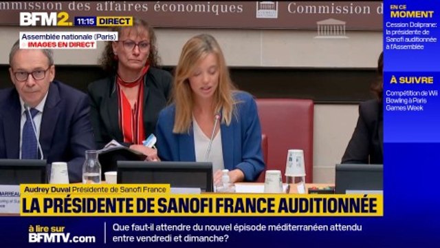Doliprane: La présidente de Sanofi auditionnée à l'Assemblée nationale