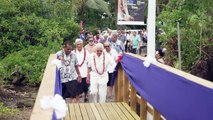 King Charles visits conservation area in Samoa