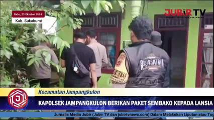 Peringati Hari Santri, Kapolsek Jampangkulon Berikan Paket Sembako kepada Warga Lansia