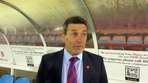 Aldershot Town manager Tommy Widdrington post-Southend United
