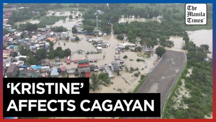 Cagayan river swollen due to Severe Tropical Storm Kristine