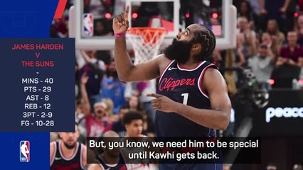 Clippers need Harden to be 'special until Leonard gets back' - Lue