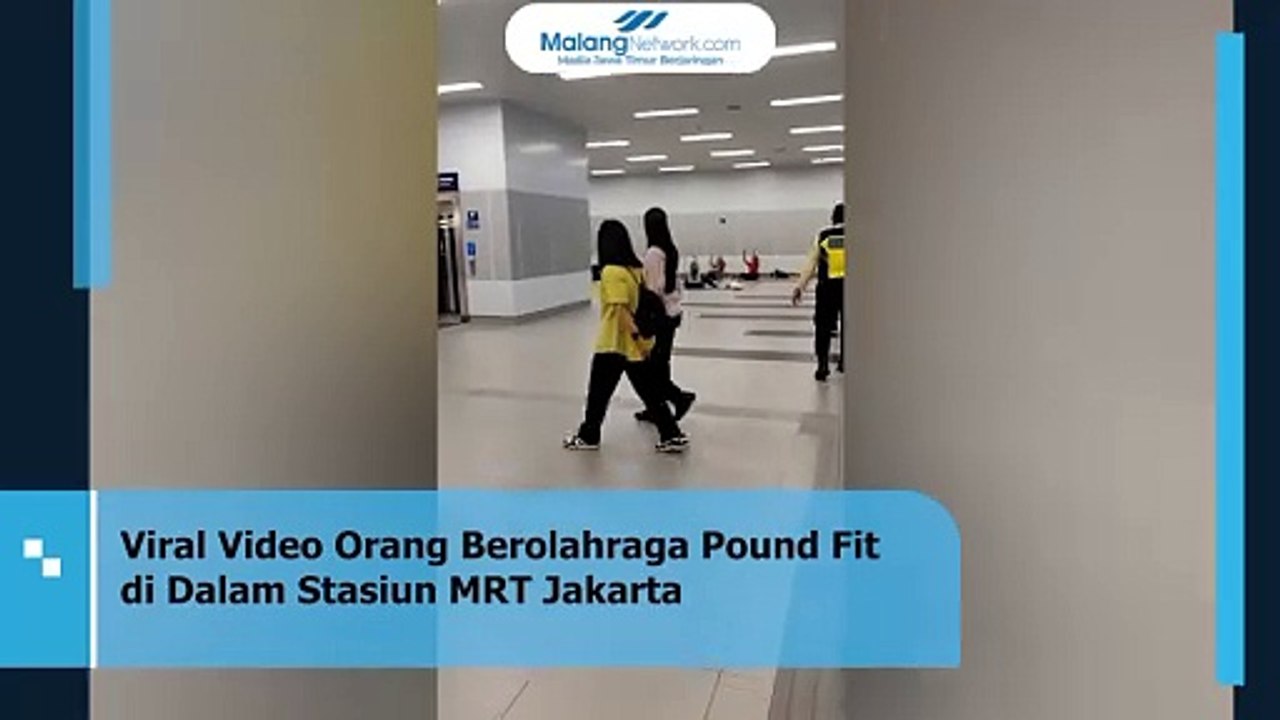 Viral! Seseorang Berolahraga Poundfit di Dalam Stasiun MRT Jakarta