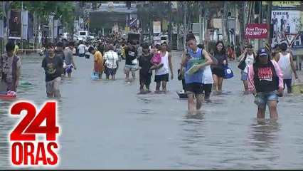 Download Video: Mga taga-Baao, sumasakay na ng bangka para makabili ng pagkain at supplies; lubog pa rin sa baha ang mga kalsada | 24 Oras