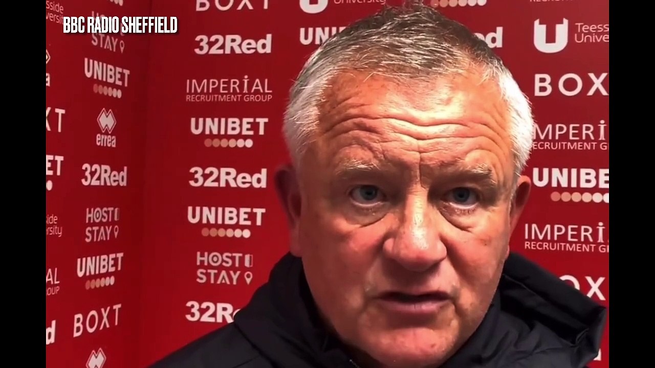 Chris Wilder reacts as Sheffield United fall to their second defeat in two games at Middlesbrough