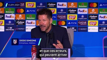 Simeone sur le pénalty : "Espérons qu'un jour ça tourne aussi en notre faveur"