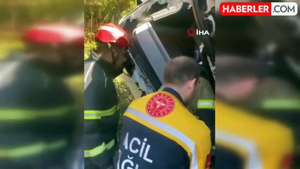 İnegöl'de Tır Devri, Sürücü Yaralandı