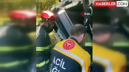 İnegöl'de Tır Devri, Sürücü Yaralandı