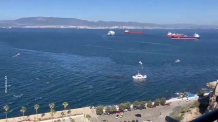 Vertido petróleo en bahía Gibraltar