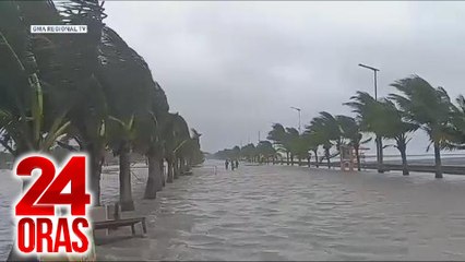 High tide at malakas na ulan, nagpabaha sa Dagupan; may mga natuklap ding bubong sa lakas ng hangin | 24 Oras