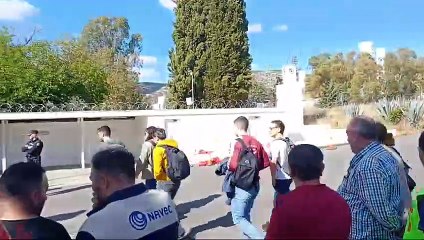 Trabajadores de Navec protestan a las puertas de Repsol Químicas
