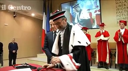 Onorificenza dell'ateneo a Luigi Savina