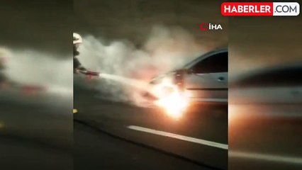 Kahramanmaraş'ta Seyir Halindeki Otomobil Yanarak Kül Oldu