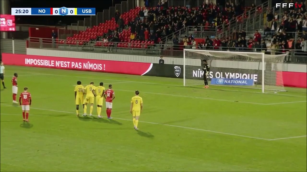 Les buts de Nîmes - Boulogne 24 10 2024