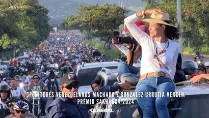 Opositores venezuelanos Machado e González Urrutia vencem Prêmio Sakharov 2024