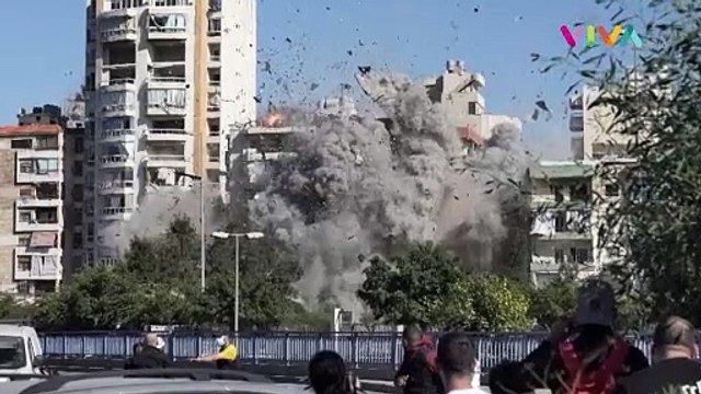 Terekam Kamera! Detik-Detik Rudal Israel Hancurkan Apartemen