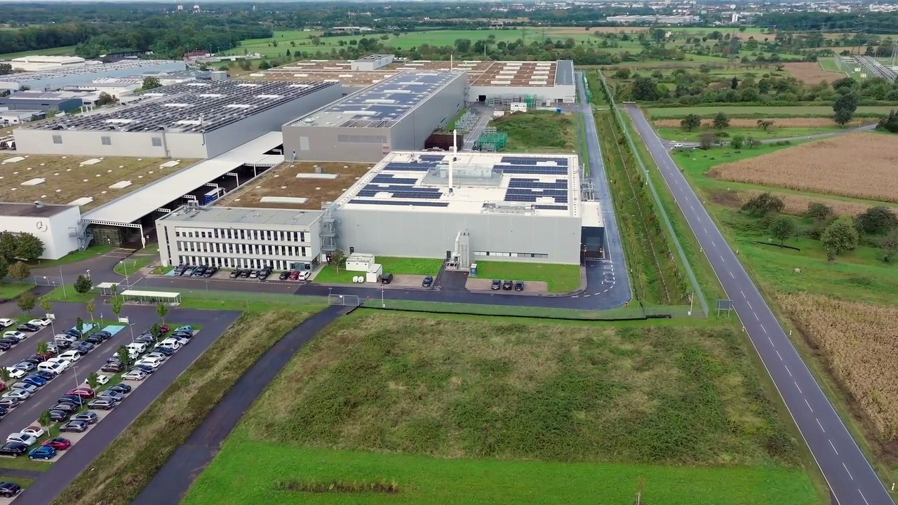 Animation usine de recyclage de batteries de Mercedes-Benz de Kuppenheim