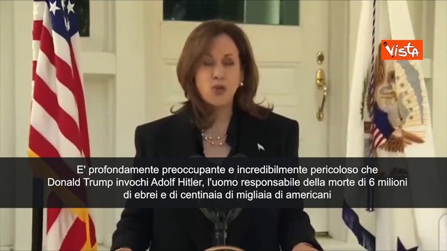 Kamala Harris: ?Trump fascista, invoca Adolf Hitler? - SOTTOTITOLI
