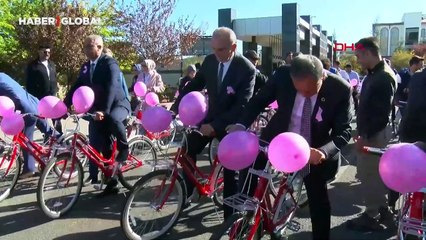 Bingöl’de meme kanseri farkındalığı için bisiklet turu