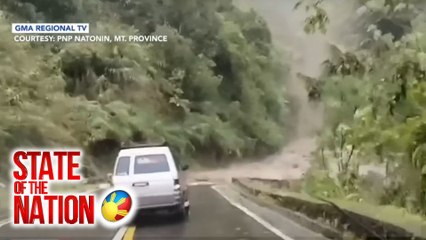 Putik at bato, rumagasa mula sa isang bundok | SONA