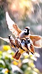 Birds are saving their chicks from rain