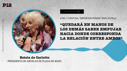 Estela destacó la importancia de Cristina y Axel para ella y el país: “quedará en manos de  los demás saber empujar  hacia donde corresponda  la relación entre ambos”
