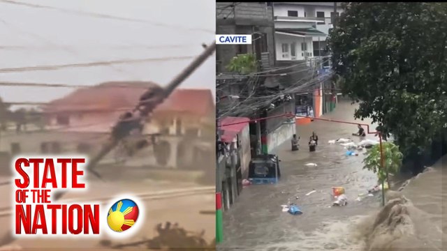 Mga bahay at puno sa tabing-dagat, pinatumba ng malakas na hangin | SONA