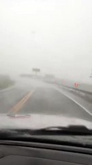 Chuva forte próximo a Serra do Rio do Rastro dificulta a visualizacão da SC-390
