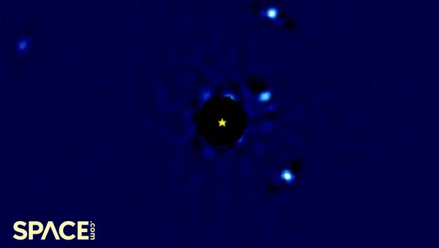 Time-Lapse Of Four Large Exoplanets Orbit A Star In 12-Years
